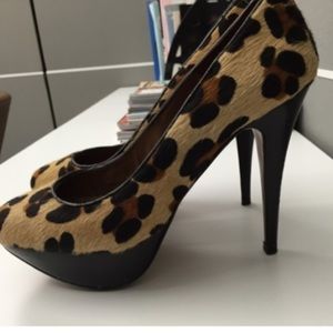 Zara Leopard Pony Hair Pumps