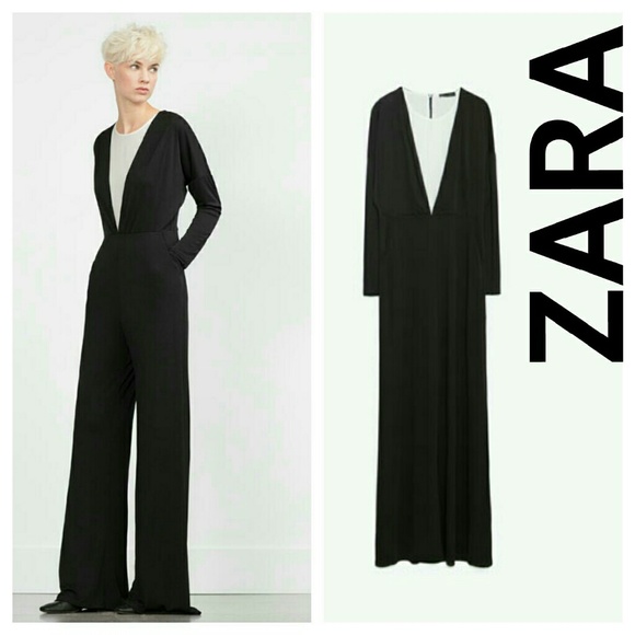zara long sleeve jumpsuit