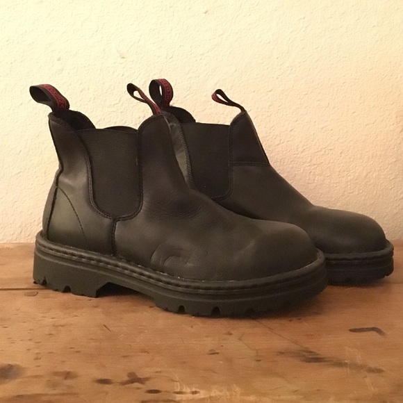 Black Pull On Ankle Boots. 7 1/2