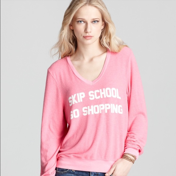 Wildfox Sweaters - WildFox "Skip School Go Shopping" sweatshirt