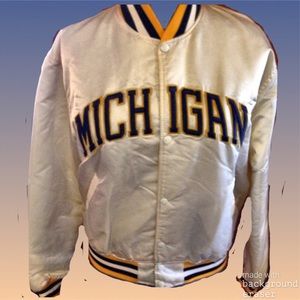 Starter University of Michigan satin jacket!