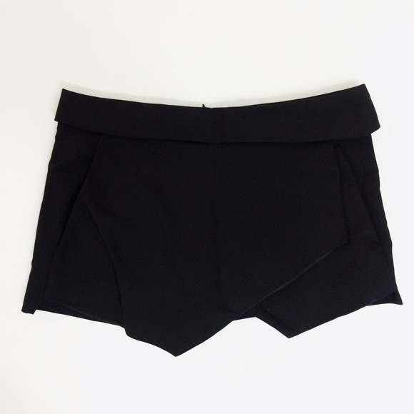 Black Zara shorts/asymmetrical skirt.