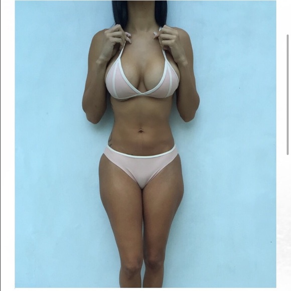 Mint Swim salmon colored bikini