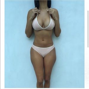 Mint Swim salmon colored bikini