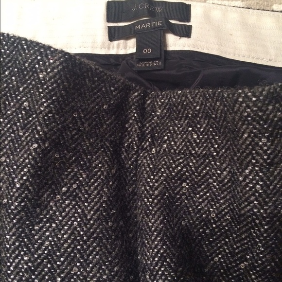 J. Crew Martie Pant in Sequin Herringbone