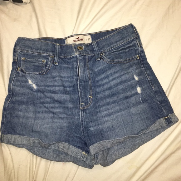 high-waisted Hollister jean shorts
