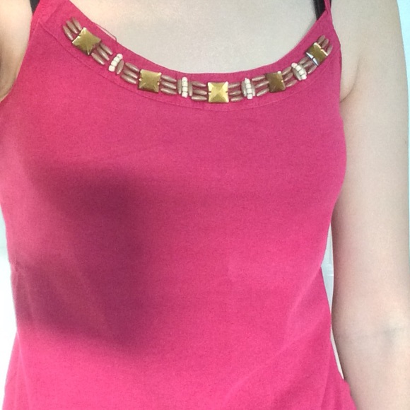 Red beaded tank top