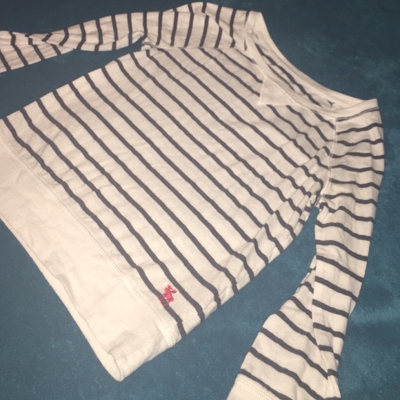 Long sleeve white/navy striped shirt! - Picture 1 of 4