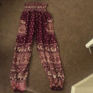 Maroon Harlem pants