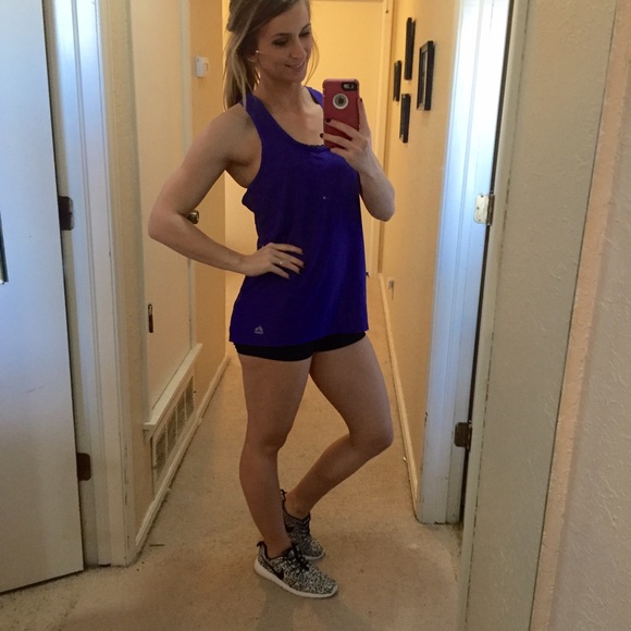 Purple racer back workout top mesh size medium - Picture 1 of 4