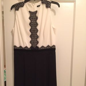 Ivory and black dress