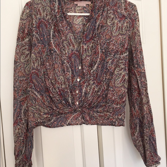 MaxAzria paisley blouse