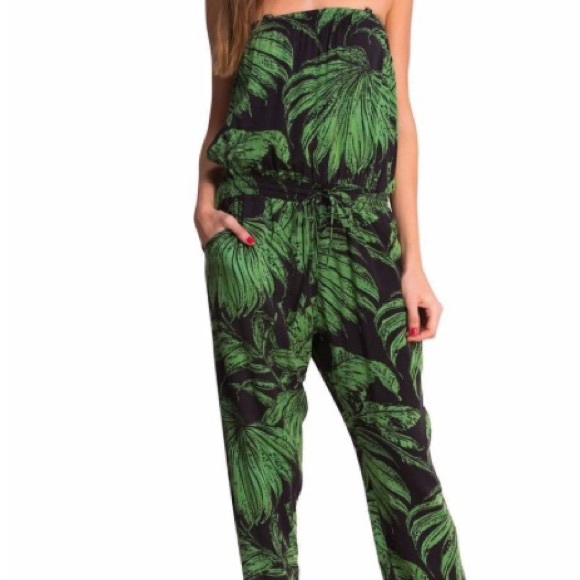 Desigual Aloha Palm Tree Print Jumpsuit