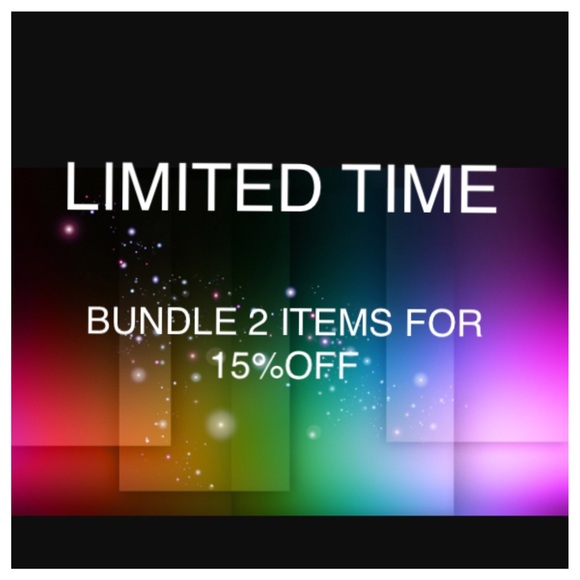 Limited time! Bundle 2 items and get 15% off!!