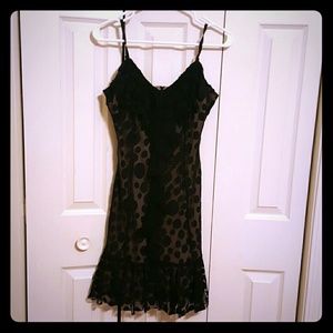Dress with black lace