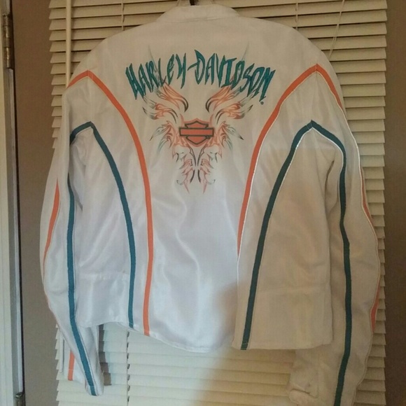 Harley-Davidson Jackets & Blazers - Hayley Davidson white biker jacket