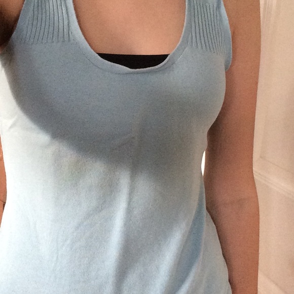Light blue top