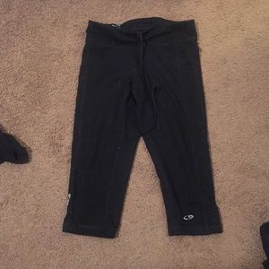 Black crop workout pants