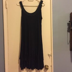 Silence and noise black dress from anthropologie