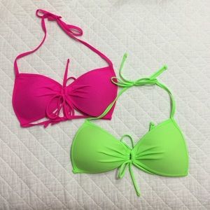 O'Rageous; Neon Swimsuit Tops