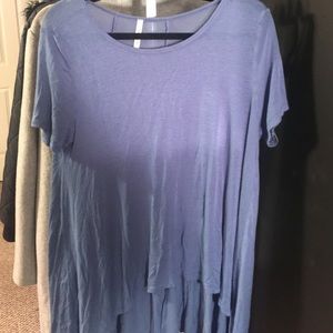 Baby blue high low shirt!