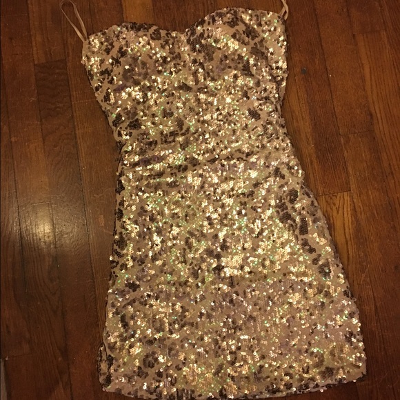 Beautiful gold sequin party  dress