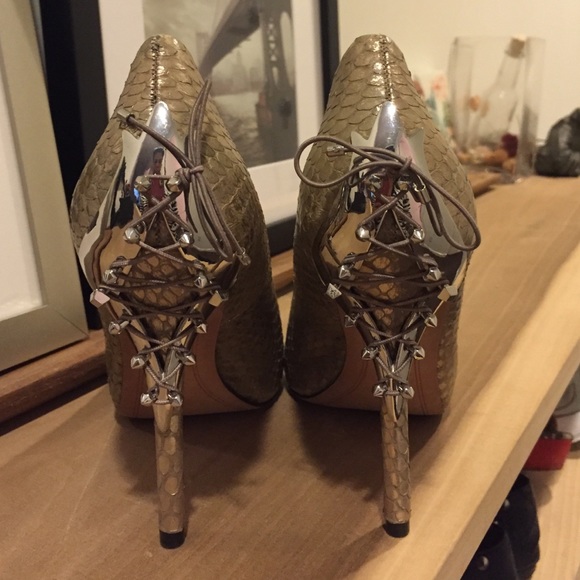 Sam Edelman Python 6.5 Sexy Stilettos Lace-Up, NEW - Picture 2 of 8