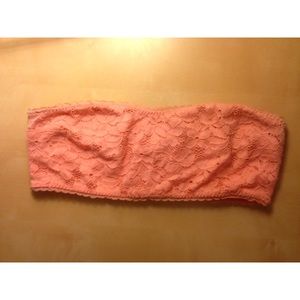 Peach orange bandeau bralette