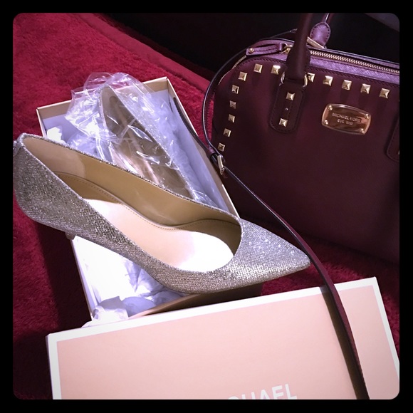 Michael Kors glitter kitten heels...