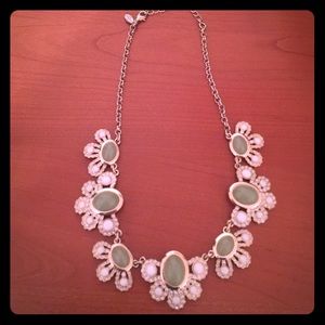 White and light green necklace