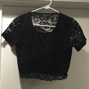 Topshop lace crop top