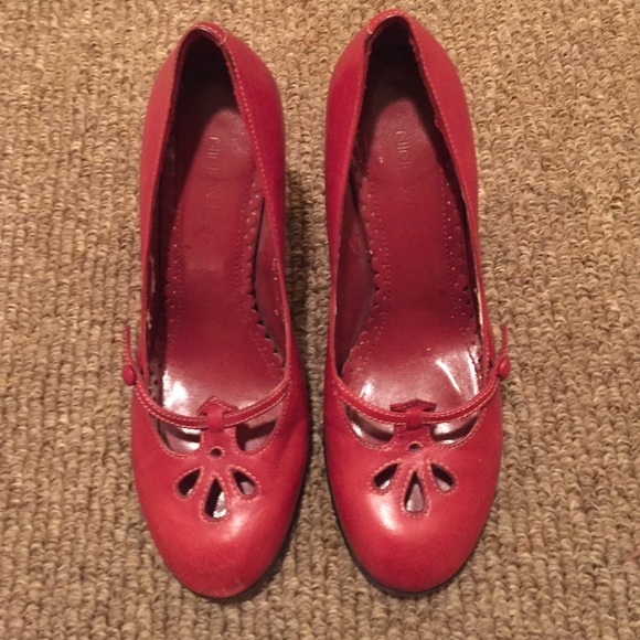 Nine West Red Mary Jane style pumps