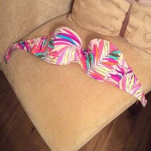 Victorias Secret Multicolor Bandeau Swim Top 34C