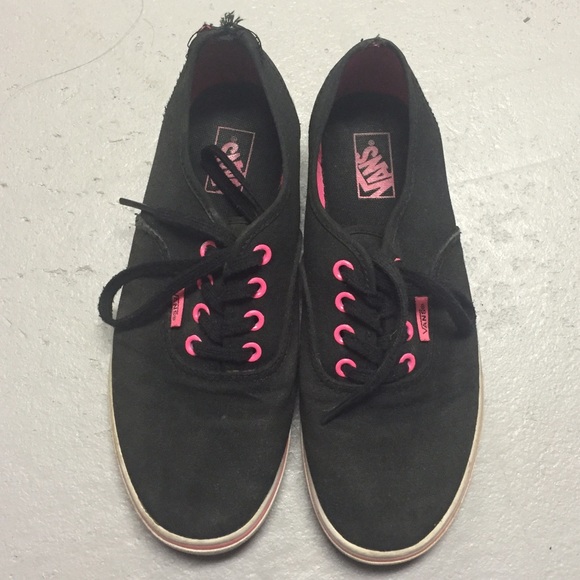 Black and pink vans