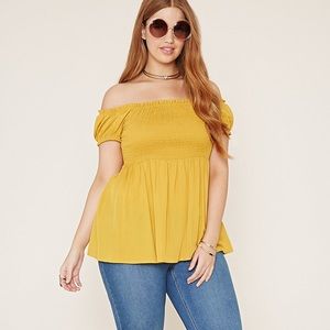 Mustard Gypsy Smock Top