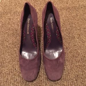 Enzo Angiolini purple suede pumps