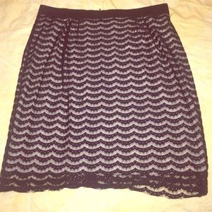 Black Lace Pencil Skirt
