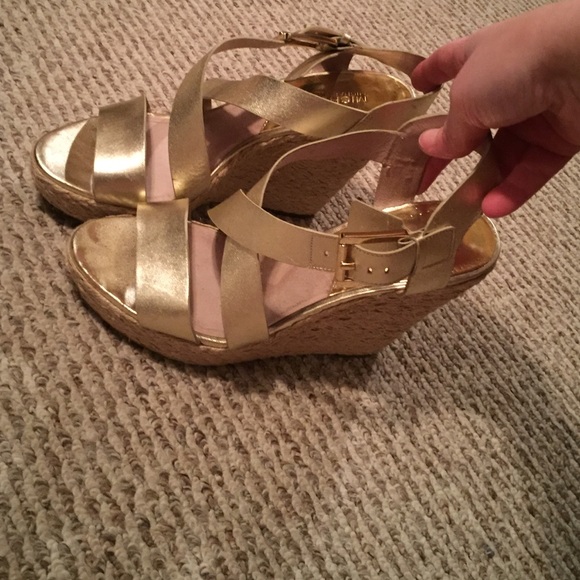 Michael Kors Pale Gold Giovanna Wedge