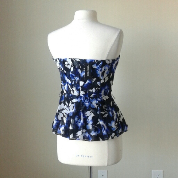 Blue sapphire floral bustier top SOLD!!!!!!! - Picture 3 of 3