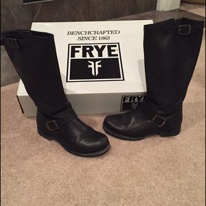 Frye Leather Tall Motorcycle Boot- size 6.5