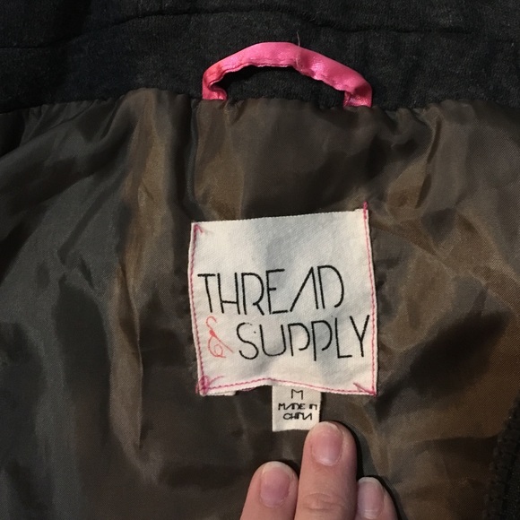 Brown Leather Jacket with Grey Lining - Picture 4 of 4