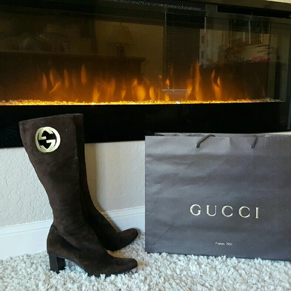 AUTHENTIC GUCCI SUEDE BOOTS