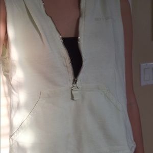 Workout sleeveless hoodie