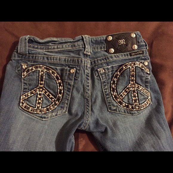 Miss Me peace sign jeans