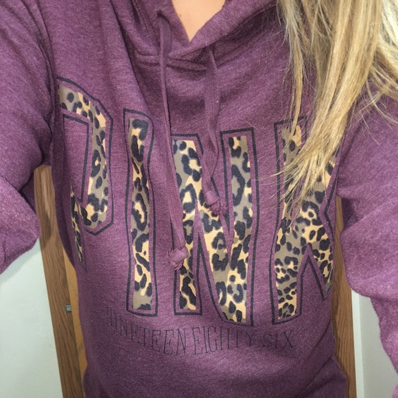 VS PINK leopard hoodie