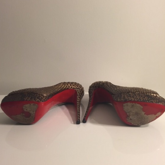 Christian Louboutin Python Peep - image 2