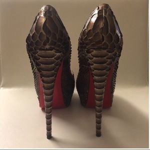 Christian Louboutin Python peep