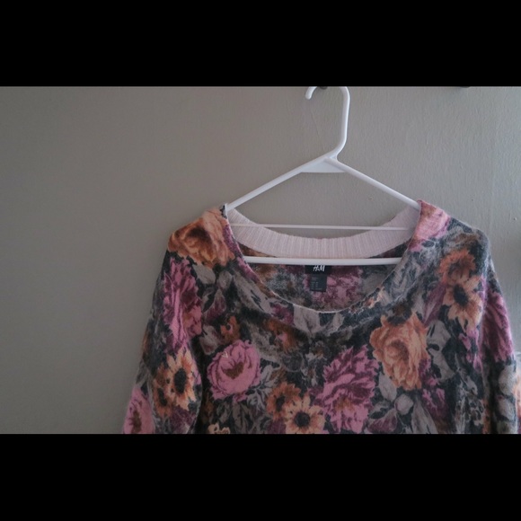 Floral sweater dress