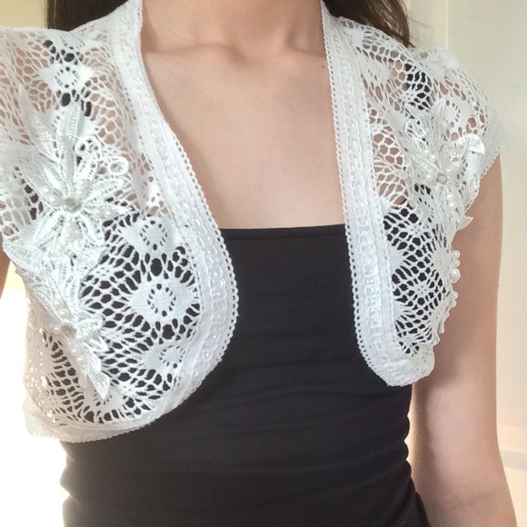 White crochet top