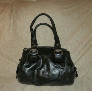GIANNI CHIARINI Black Leather Shoulder Bag